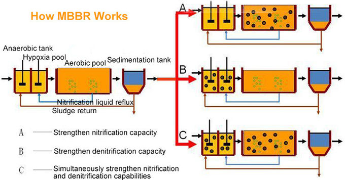 SGS K3 900m2/m3 MBBR Biofilter媒体は栽培漁業を 0